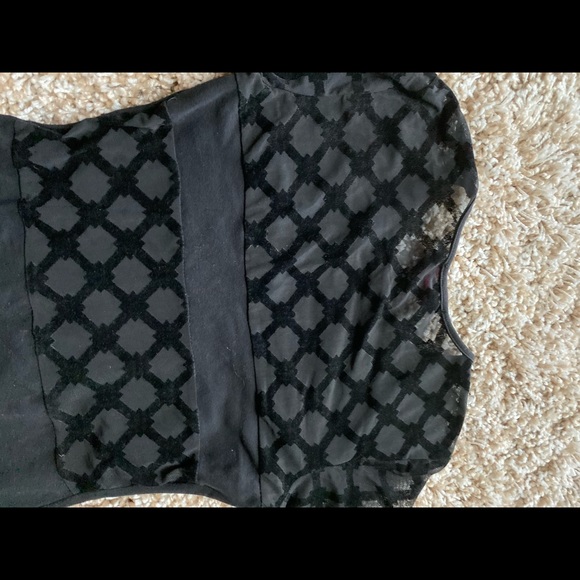 MotelRocks Black Bodycon dress with lace detail - Picture 3 of 5